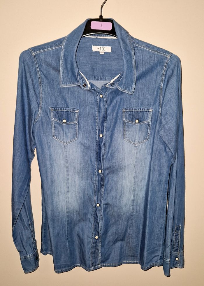 Chemise en jean Tex 13/14 ans excellent état