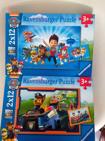 Lot 2 boîtes de puzzles pat patrouille