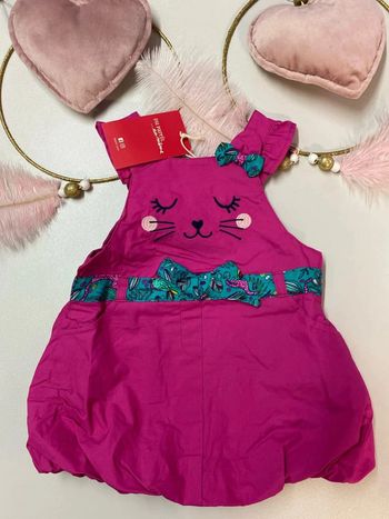Robe à bretelles bébé fille (neuf) - Taille 9 mois
