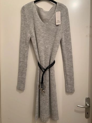 Robe en laine grise