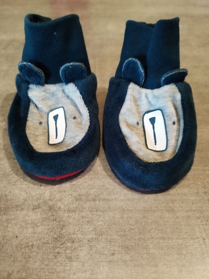 Chaussons bleu gris 1M