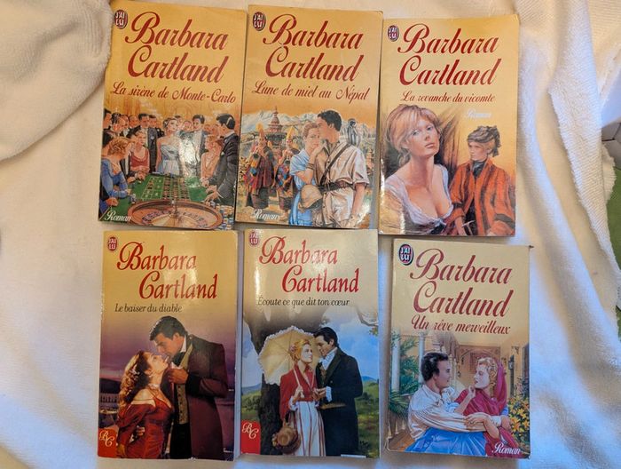Lot de 6 romans Barbara Cartland
