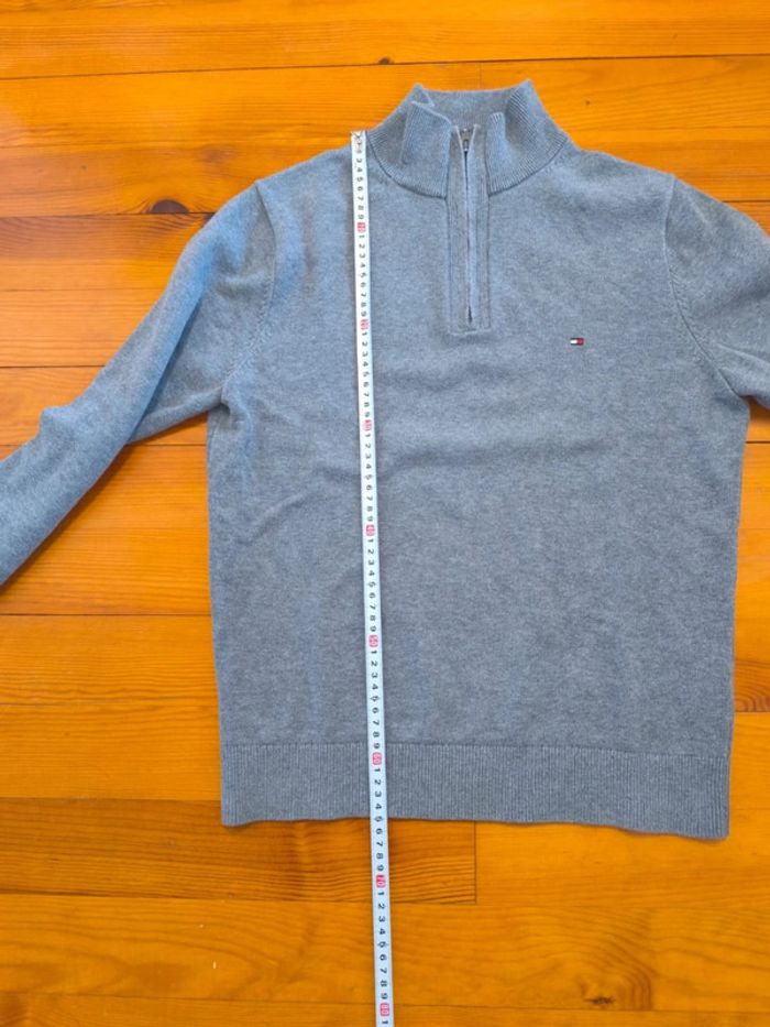 Half Zip Tommy Hilfiger - Col camionneur - Gris - Taille M - photo numéro 9
