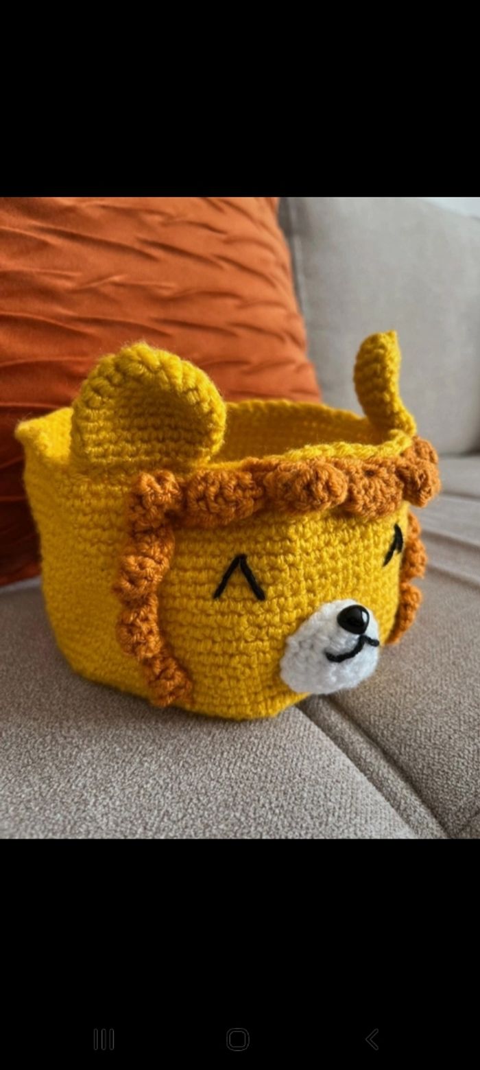 Panier petit lion 🦁 au crochet - photo numéro 3