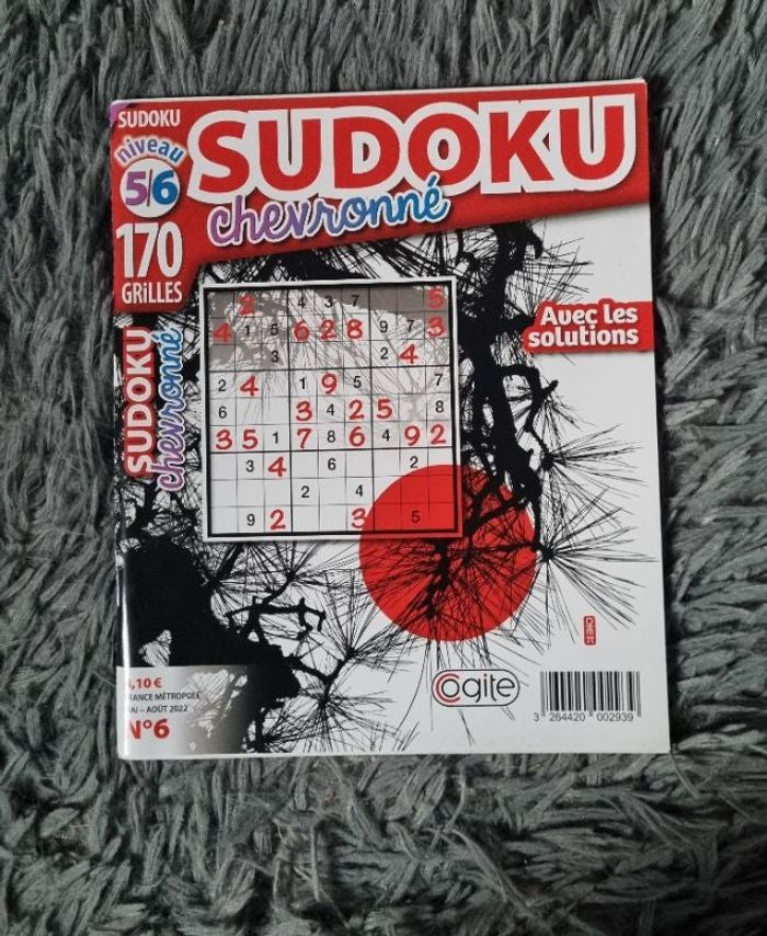 Livre de jeu Sudoku (chevronné) niveau 5-6 (170grilles) - photo numéro 1