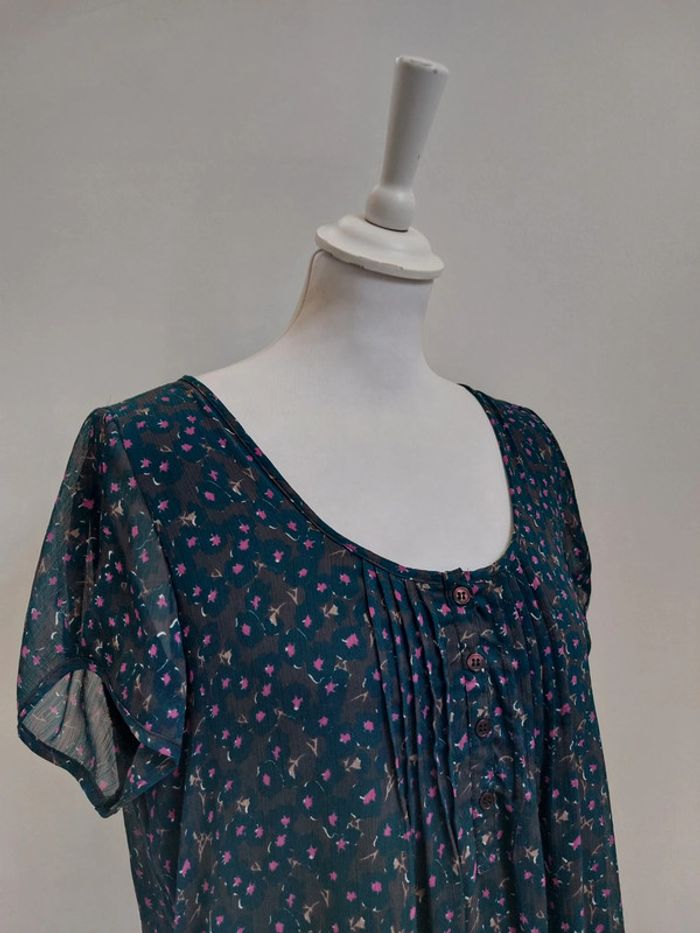 Robe d'été fluide à fleurs manches courtes 44 - photo numéro 5