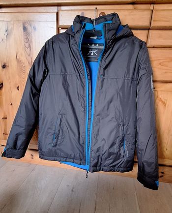 Veste unisexe ski/après-ski  taille 12 ans - couleur duo noir/bleu