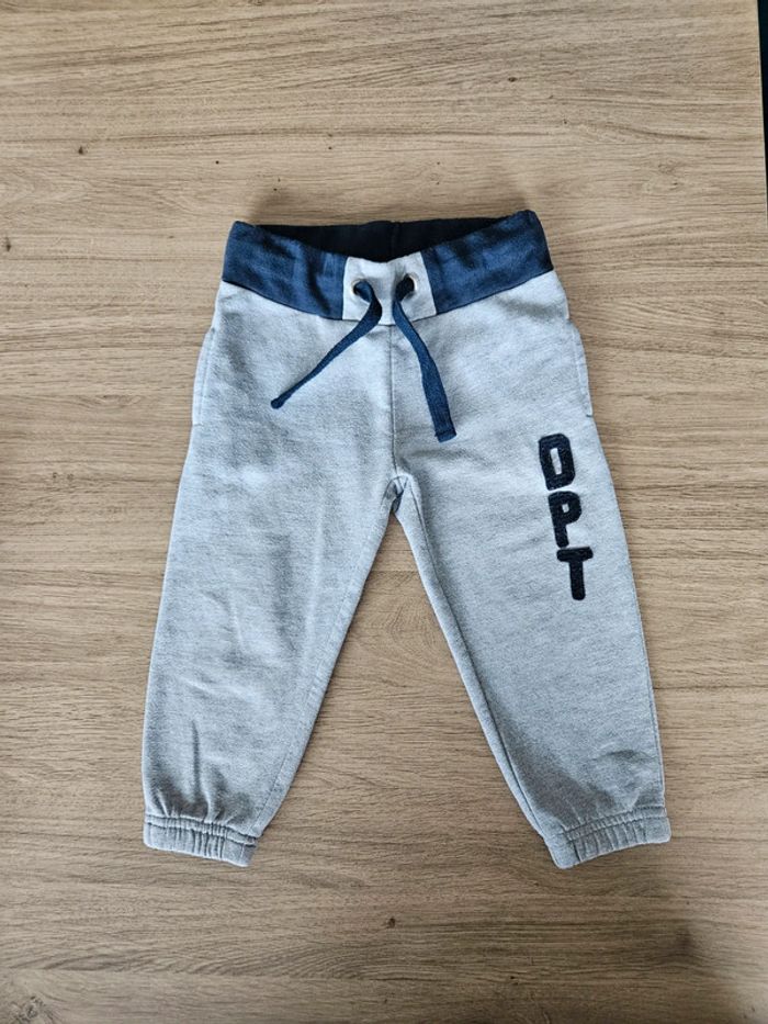Bas de jogging gris et bleu marine, taille 2 ans, Tape-à-l'oeil