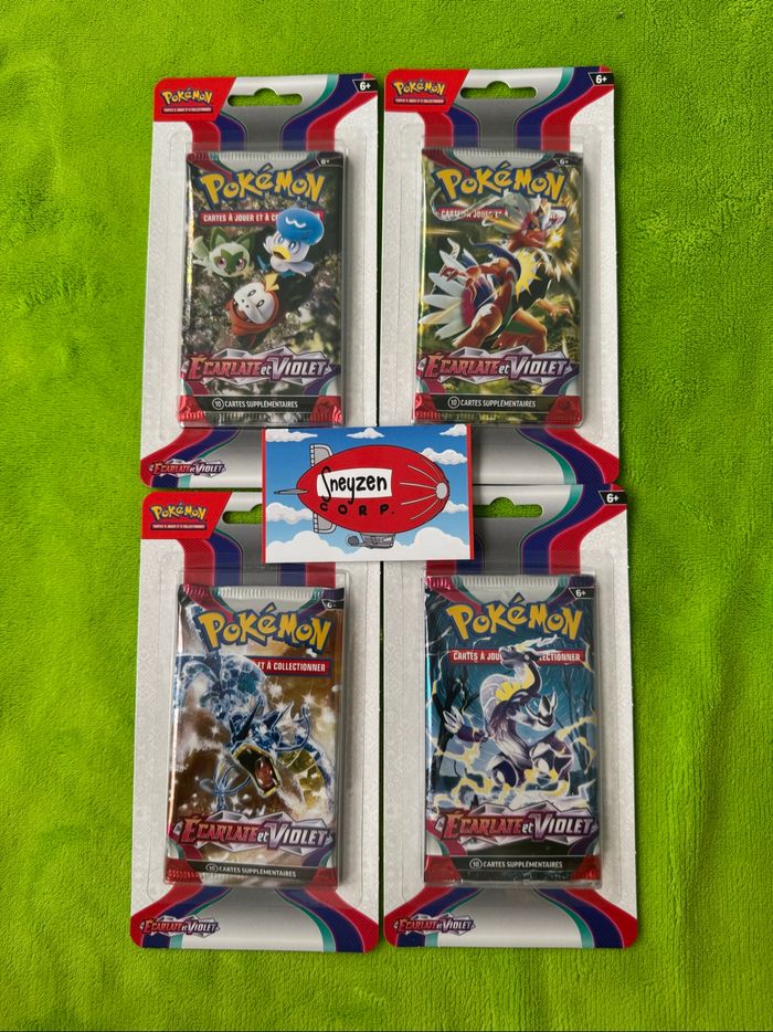 Artset Boosters Blisters Pokémon EVO1 Écarlate et Violet Neuf et scellé