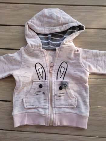 Gilet rose lapin 3 mois