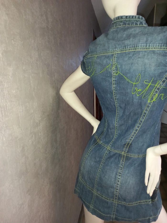 robe en jeans desigual taille 36 - photo numéro 2