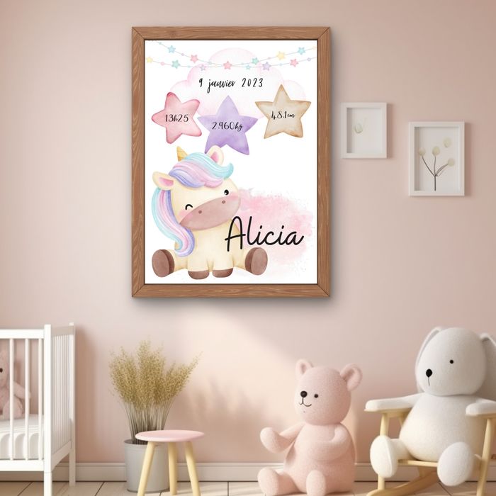 affiche naissance personnalisé