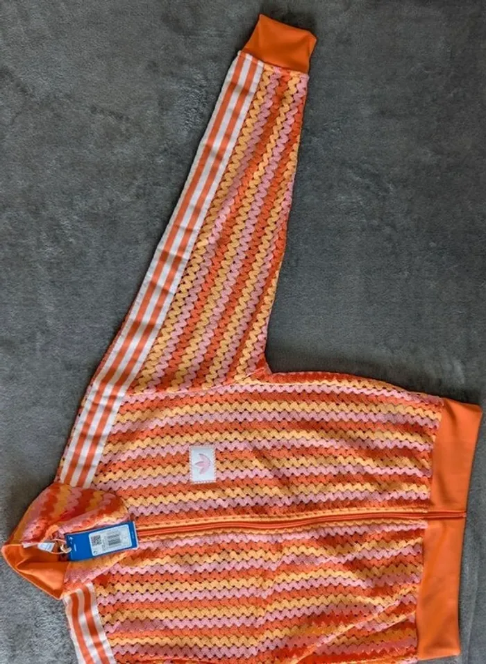 Veste Adidas TrackTop Orange - photo numéro 5