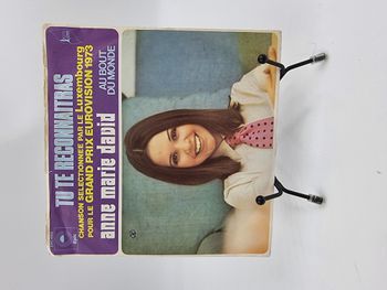 Vinyle 45 tours Anne Marie David : Tu te Reconnaitras avec fourreau