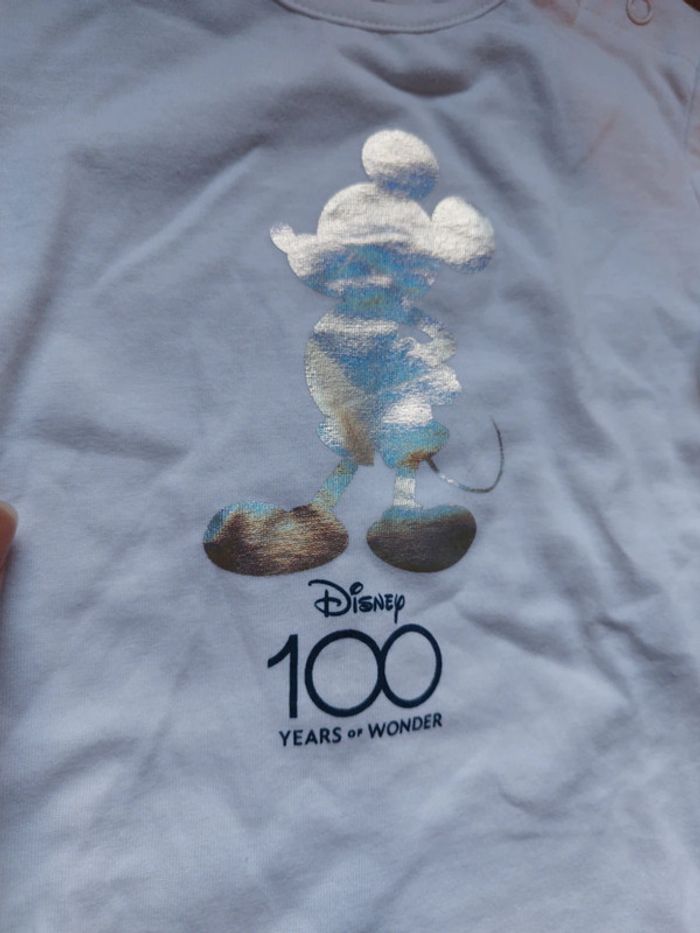 T shirt blanc Mickey Disney 18 mois neuf sans étiquette - photo numéro 3