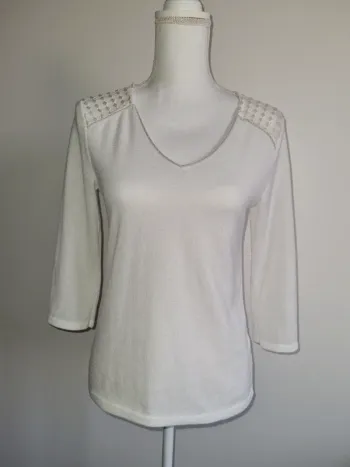 Pull léger blanc