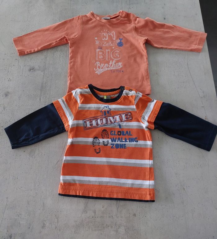Lot 2 t-shirts manches longues