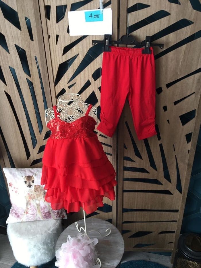 Robe et legging fille 4 ans Chicaprie