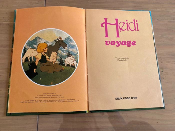Livre Heidi voyage - deux coqs d’or - livre vintage édition 1983 - photo numéro 8