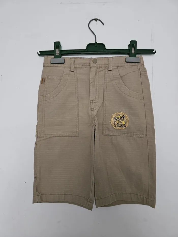Bermuda cargo garçon - Taille 6 ans (114cm) - Disney Le Roi Lion - Beige feldspath
