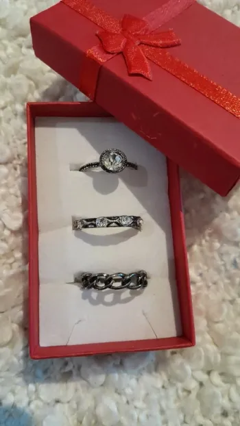 Lot de 3 bagues, style bohème