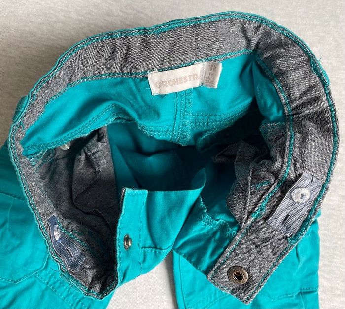 Pantalon cargo bleu 81cm 18m - photo numéro 7