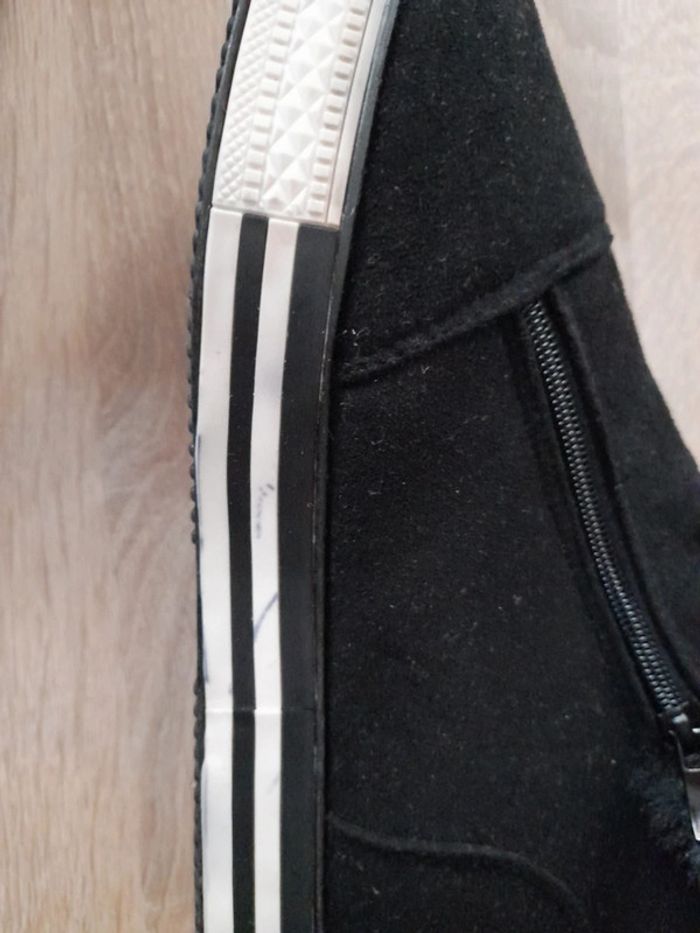 Baskets compensées chaudes suédine - photo numéro 9