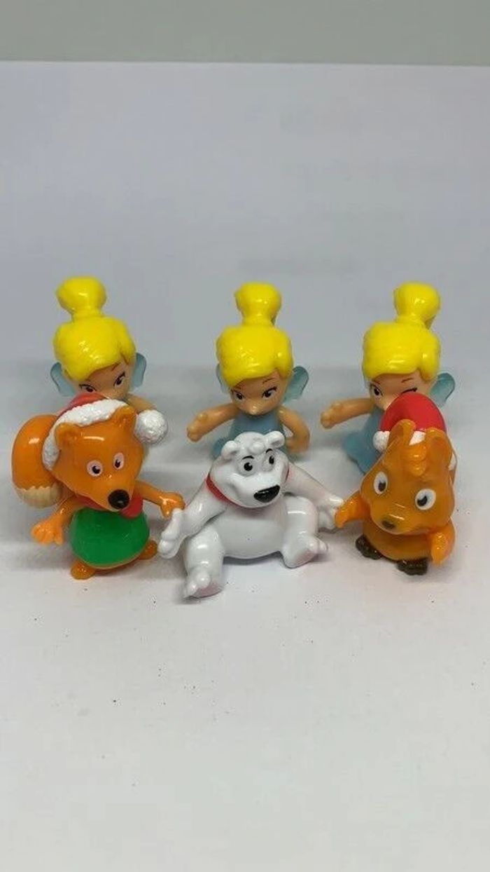 Lot de 6 Figurines jouets Kinder Noel 2018