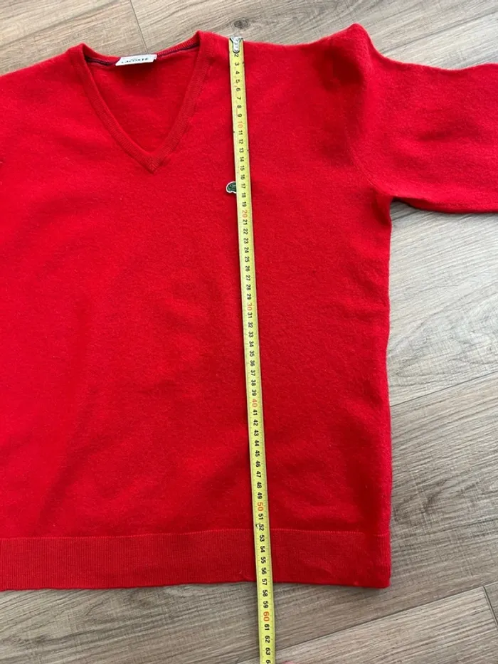 Pull enfant Lacoste rouge pull ado pull Lacoste rouge taille 6 - photo numéro 6