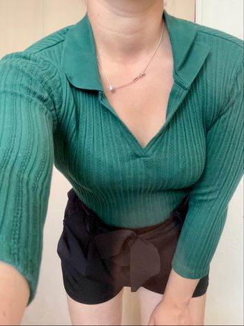 Pull polo vert 