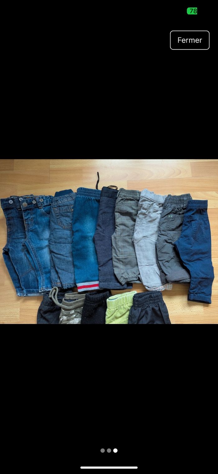 Lot 14 Pantalons taille 6mois - photo numéro 3