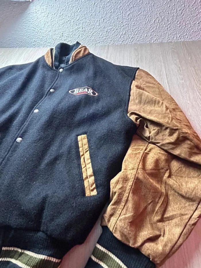 Teddy Varsity College Letterman Vintage “Bear Built Tough” Sumac Made in Canada - photo numéro 6