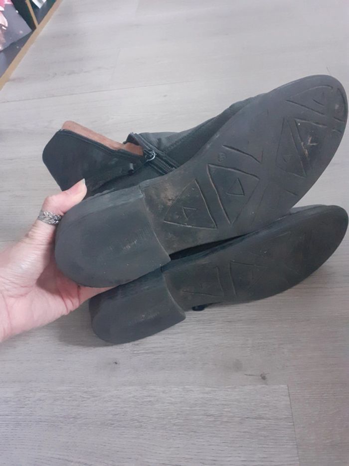 Bottines cuir noires 40 - photo numéro 4