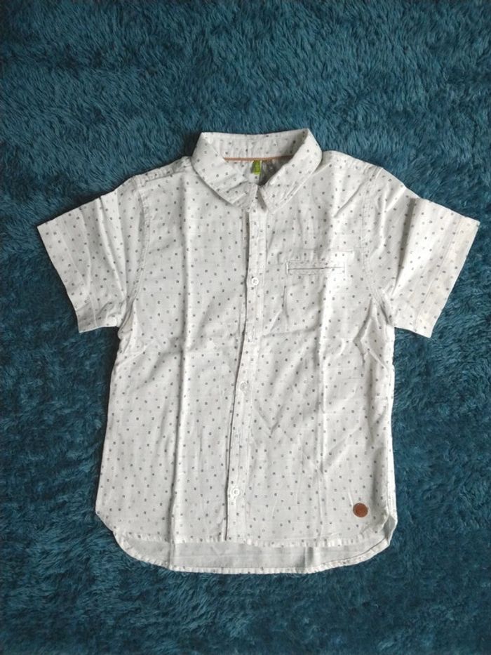 Chemisette Orchestra blanche motif bleu 6ans