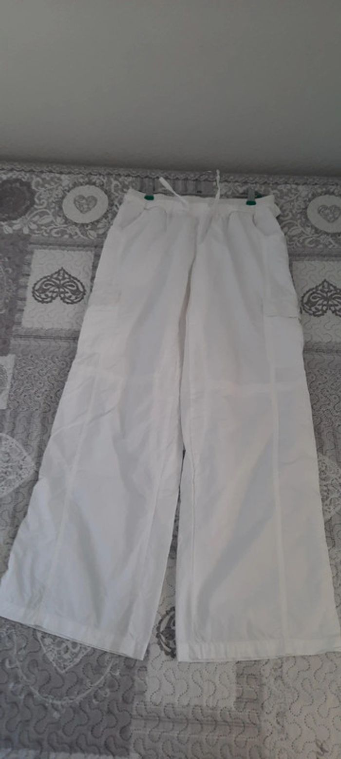 Pantalon style cargo blanc Taille L - photo numéro 6