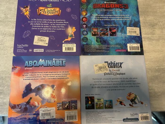 lot 4 livres Astérix Abominable Dragons 3 et Clochette fée pirate - photo numéro 4