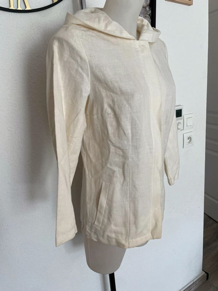 Veste légère en Lin à capuche - photo numéro 3