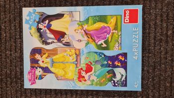 4 puzzles Princesses disney
