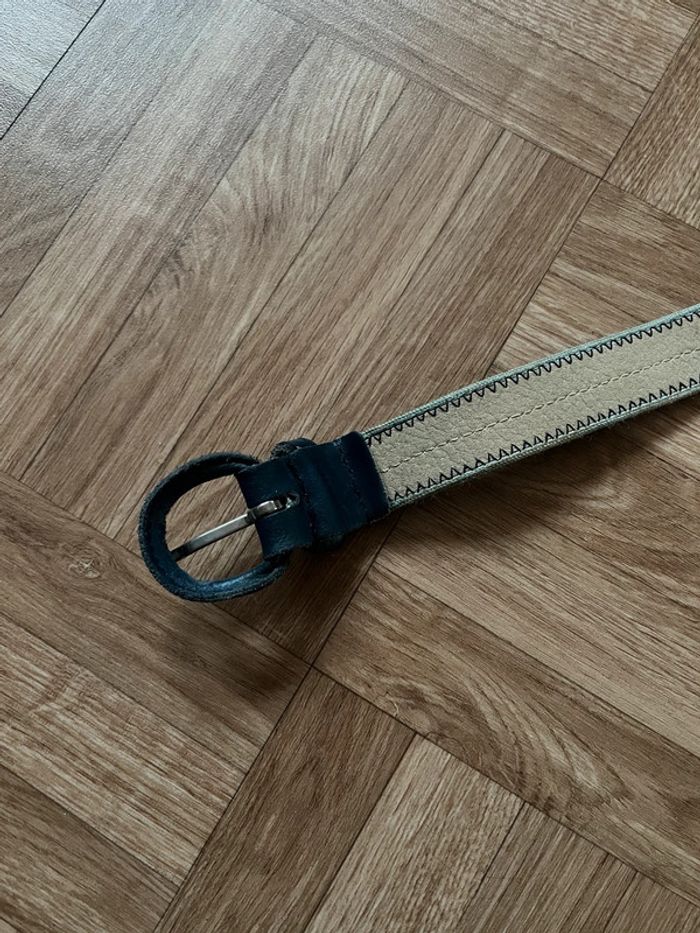 Ceinture bleu en cuir Alain Manoukian - photo numéro 3