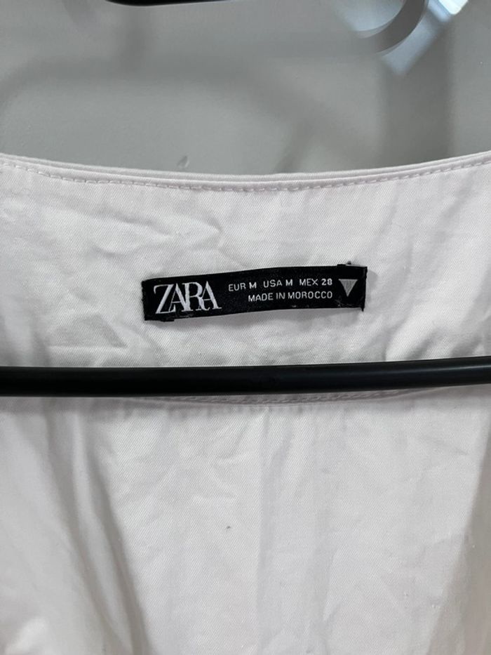 Robe chemise tunique Zara blanche - photo numéro 2