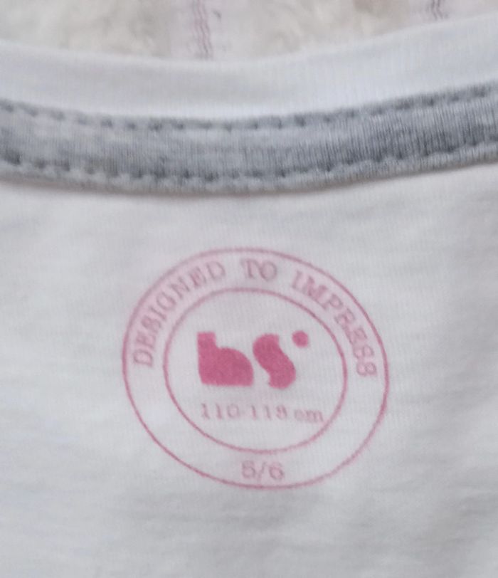 T-shirt 5 6 ans crème et rose - photo numéro 5