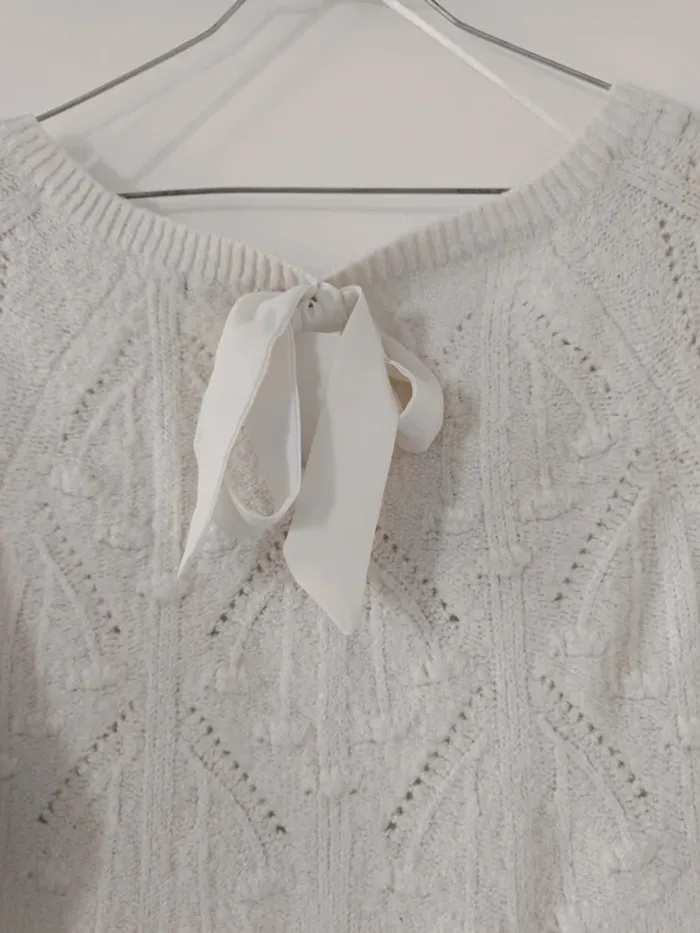 Pull maternité blanc Kiabi taille M 38-40 - photo numéro 4