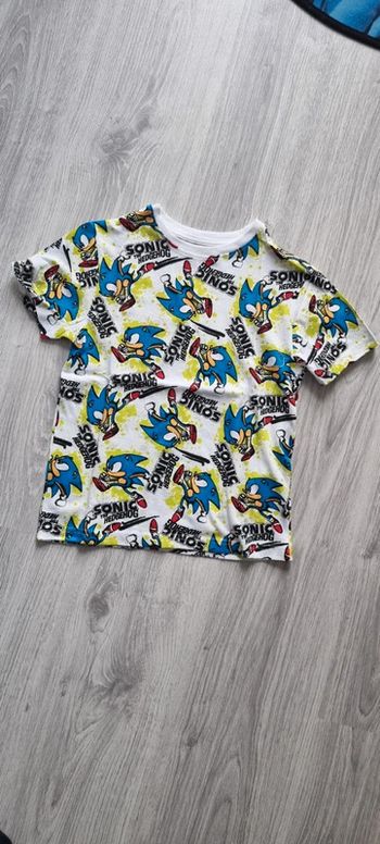 Tee-shirt MC Sonic neuf 6/7ans 122cm
