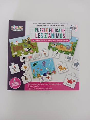Puzzle éducatif animaux