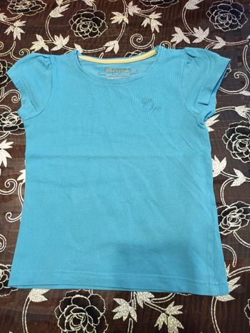 Tee-shirt manches courtes bleu imprimé logo Orchestra