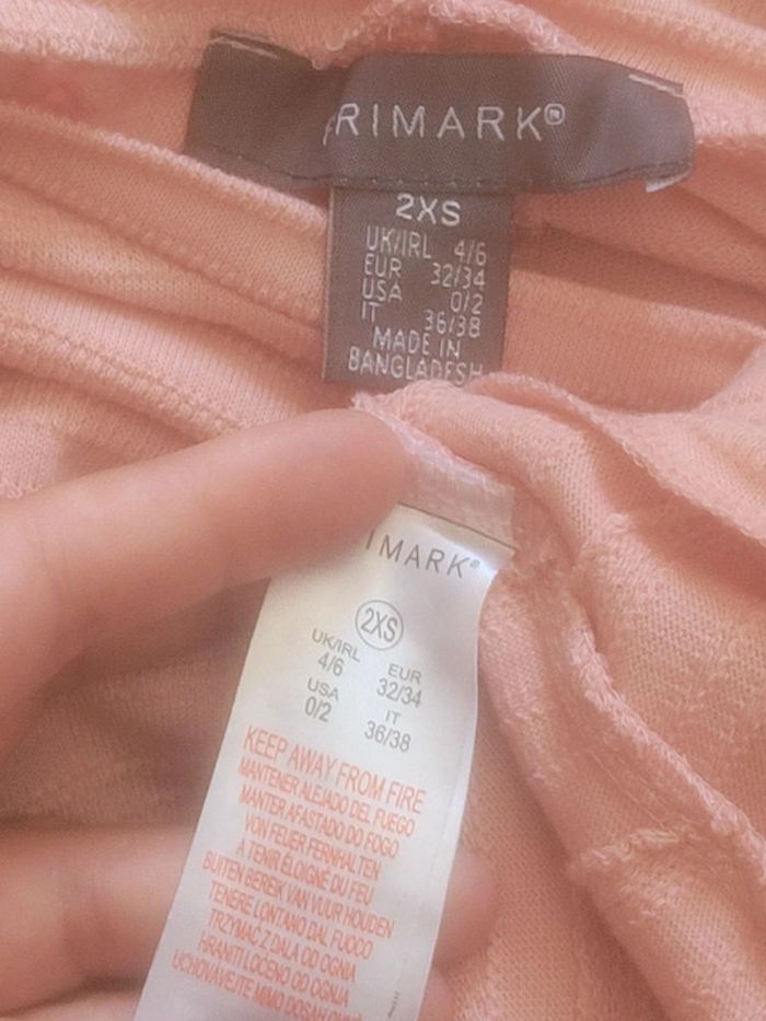 T-shirt top col rond manches courtes XS 34 Primark - photo numéro 7