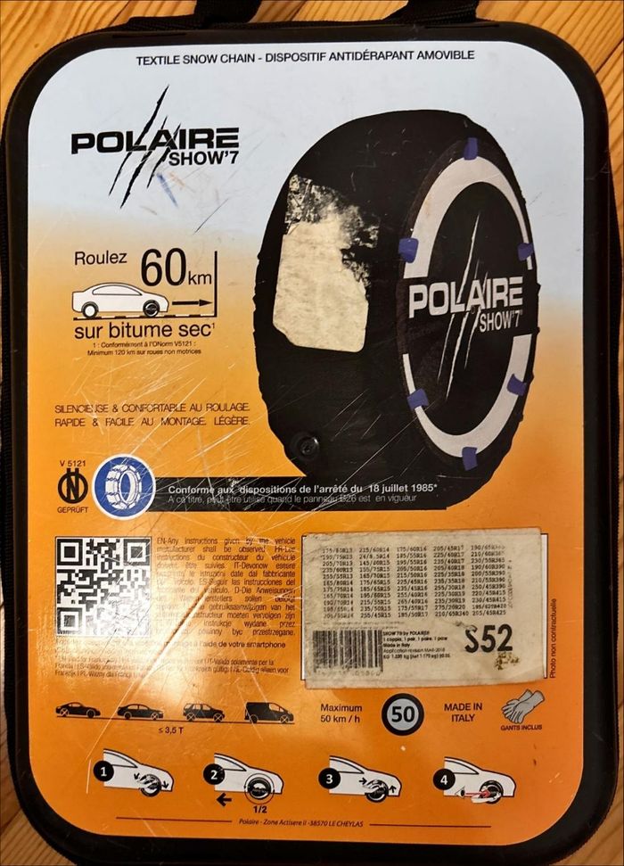 Show'7 chaines a neige textile s52