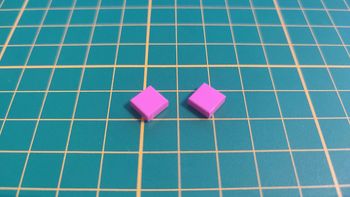lot x2 Tuile 1x1 avec rainure rose foncé 3070b pièce détachée Lego #B35