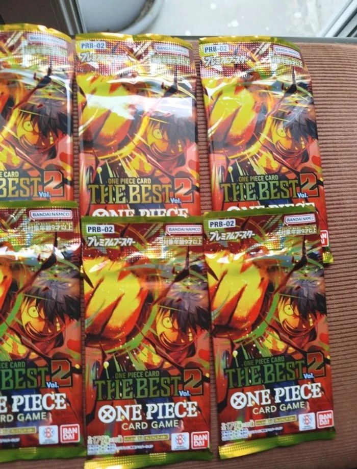 Lot de 6 boosters one piece prb-02 neufs japonais - photo numéro 3