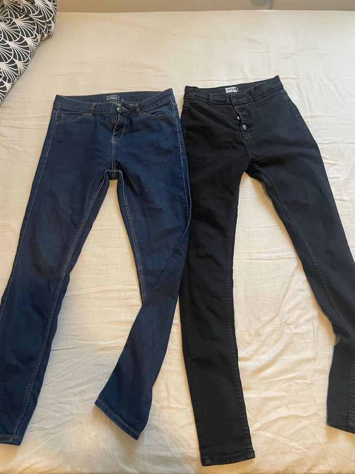 Lot de 2 pantalons jeans skinny femme  taille 36 et 38